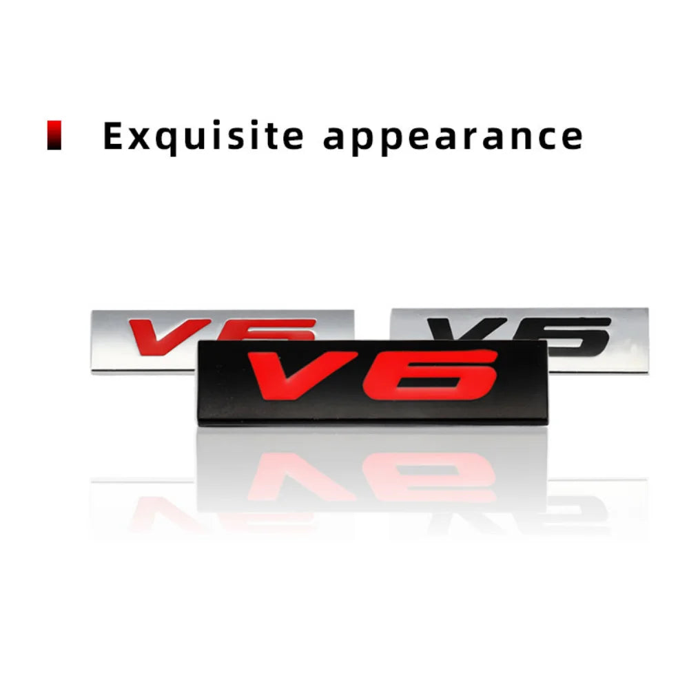 Car Sticker V6 V8 4x4 Logo Emblem Badge Decals for Opel Passat Seat Peugeot BMW Audi Jeep Honda Ford KIA Volvo Mazda Lexus
