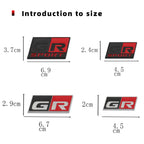 3D Metal Car Sticker GR Sport Logo Badge Emblem Decal for Toyota HV GR Sport YARiS GRMN RZ RC RS Prius Lexus Harrier GR Sticker