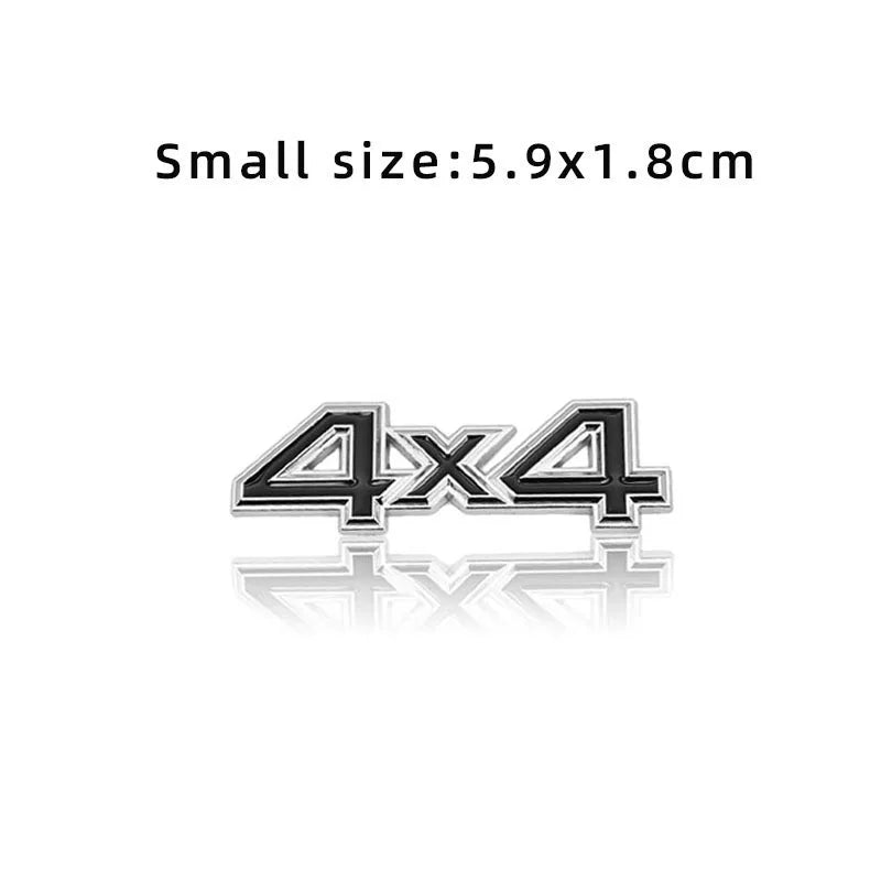 Car Sticker 4X4 4WD Logo Trim Front Hood Grille Emblem Badge Rear Trunk Car Decals for Audi Mitsubishi Mercede BMW Nissan Toyota