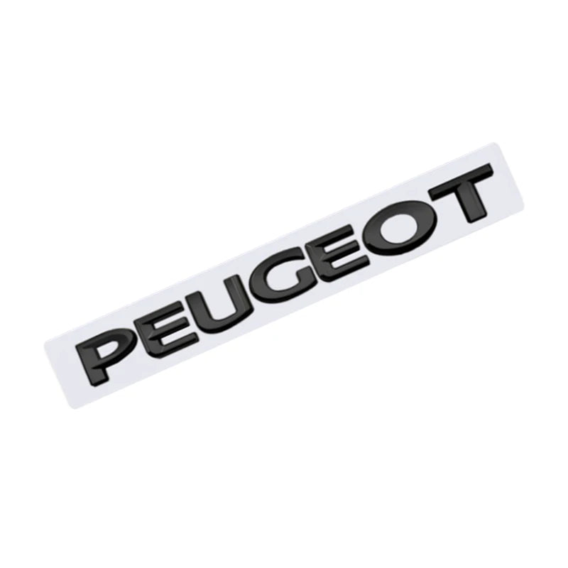 ABS Car Rear Trunk 3D Lettering Emblem Side Badge for Peugeot 307 207 206 308 301 208 107 3008 407 2008 508 406 4008 Decals