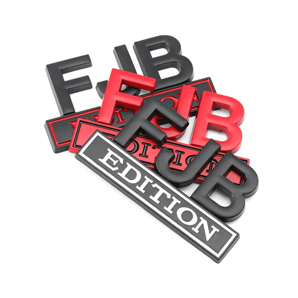 FJB Logo Edition Emblem Badge Front Hood Grille Car Sticker for Jeep Compass Renegade Ford RS200 F350 F250 F150 Silverado RAM