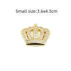 3D Crown Diamond Car Crown Gold Royal Sticker Wings Emblem Badge for BMW Toyota Ford Audi Honda Opel Car Stickers Imperial Crown