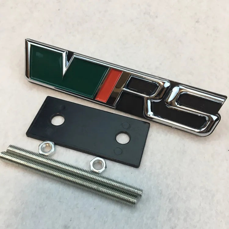Alloy Car Front Grille Emblem Badge Stickers for Skoda VRS 2 A7 Tour RS Octavia Superb Fabia Rapid Kodiaq Yeti Karoq Accessories