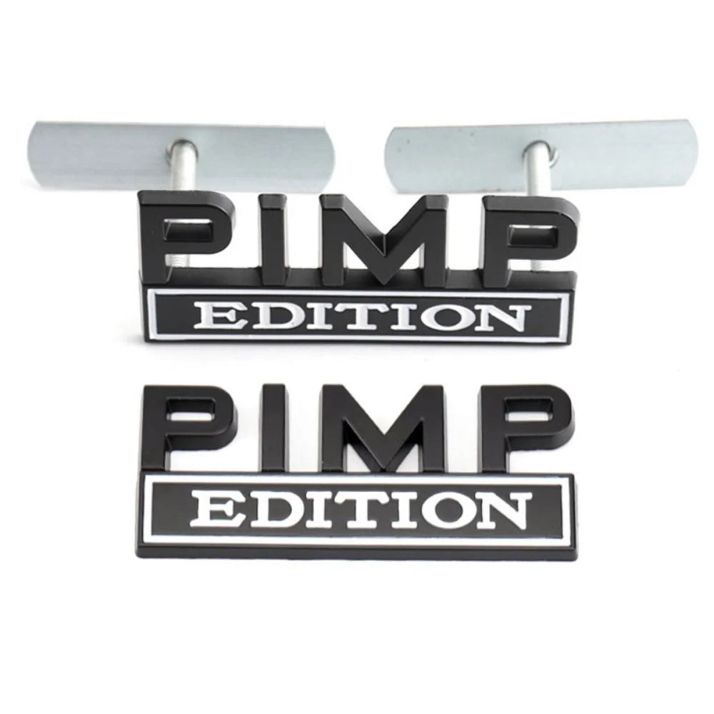 Car Sticker PIMP Edition Emblem Metal for Jeep Compass Patriot Renegade Ford F150 F250 Chevrolet RAM Hummer Grille Sticker