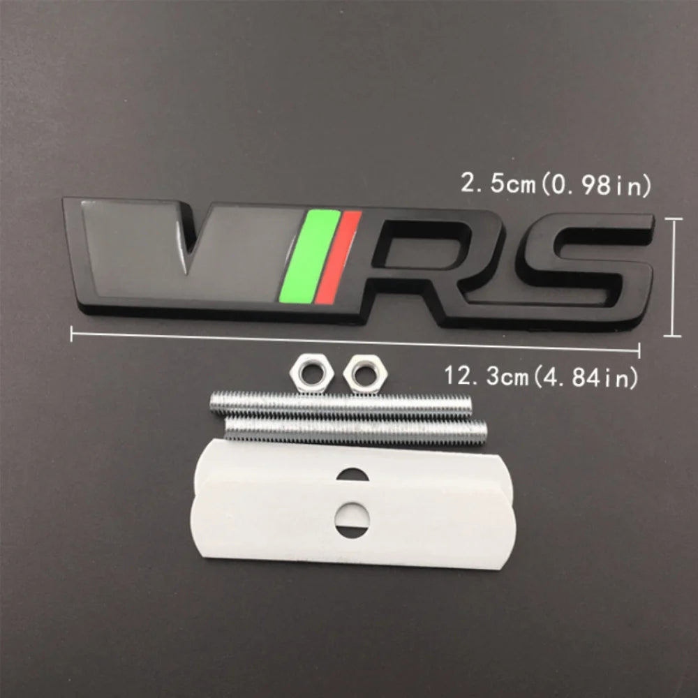 Alloy Car Front Grille Emblem Badge Stickers for Skoda VRS 2 A7 Tour RS Octavia Superb Fabia Rapid Kodiaq Yeti Karoq Accessories