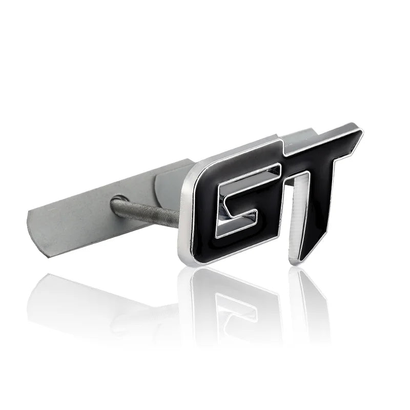 3D Metal GT Car Rear Trunk Emblem Sticker Decals Front Hood Grill Grand Tour for Ford Mustang Focus Mk 1 2 3 7 Mondeo BMW X6 X5