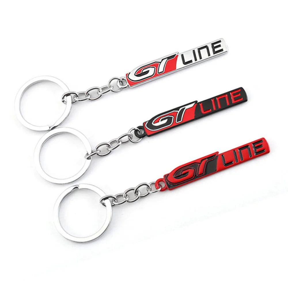 Car GT Line Keychain for Peugeot GT RCZ 3008 5008 308 508 KIA Forte Optima Picanto Stinger Sorento Renault Clio Grandtour Megane