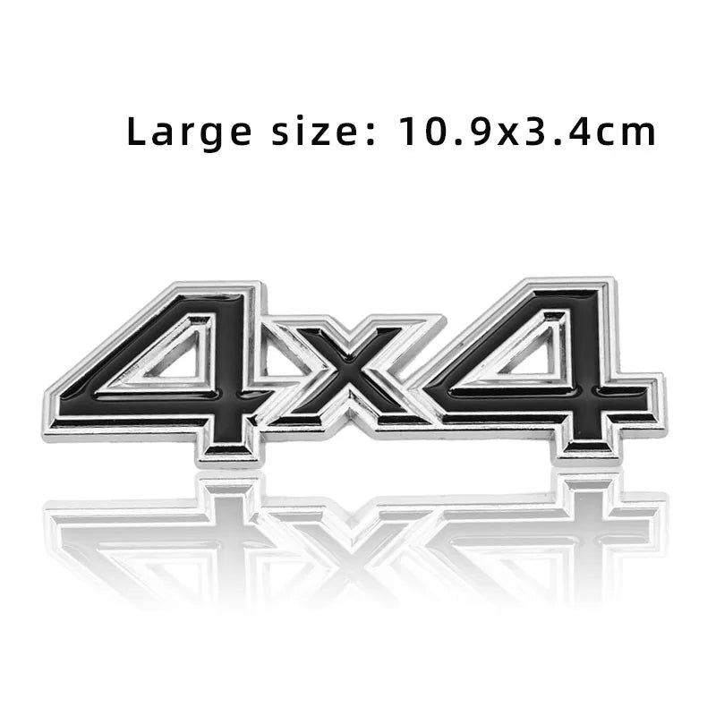 Car Sticker 4X4 4WD Logo Trim Front Hood Grille Emblem Badge Rear Trunk Car Decals for Audi Mitsubishi Mercede BMW Nissan Toyota