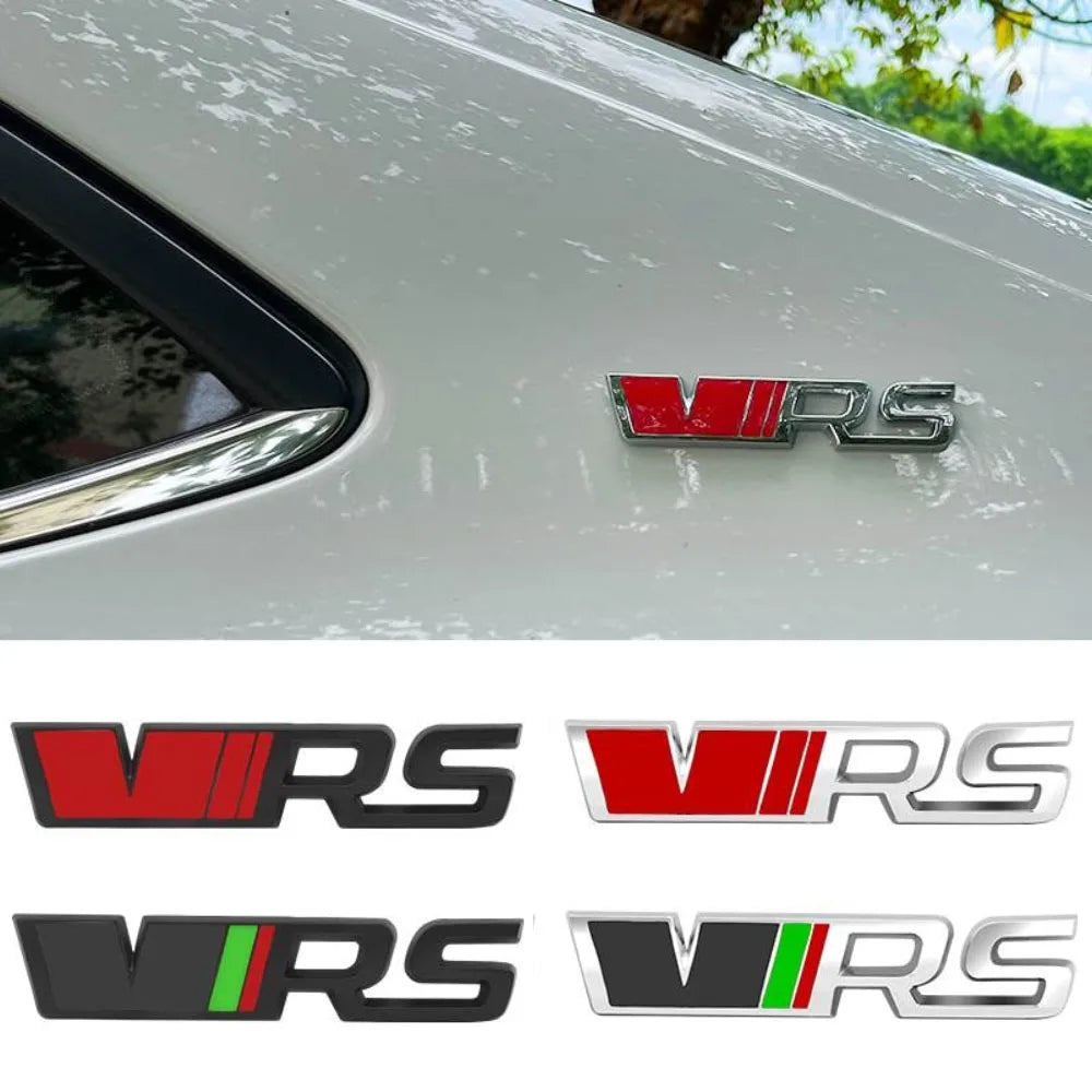 Car Side Stickers Rear Trunk Emblem Badge Decals for Skoda VRS Logo Kodiaq Karoq 2 A7 RS Superb Octavia Fabia Rapid Accessories