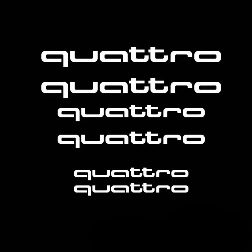 6pcs Caliper Car Sticker Wheel Hub Refitted Decals for Audi Quattro Sline RS Logo A3 A4 A5 A6 Q3 Q5 Q7 RS3 RS4 RS5 RS6 RS7 Sport