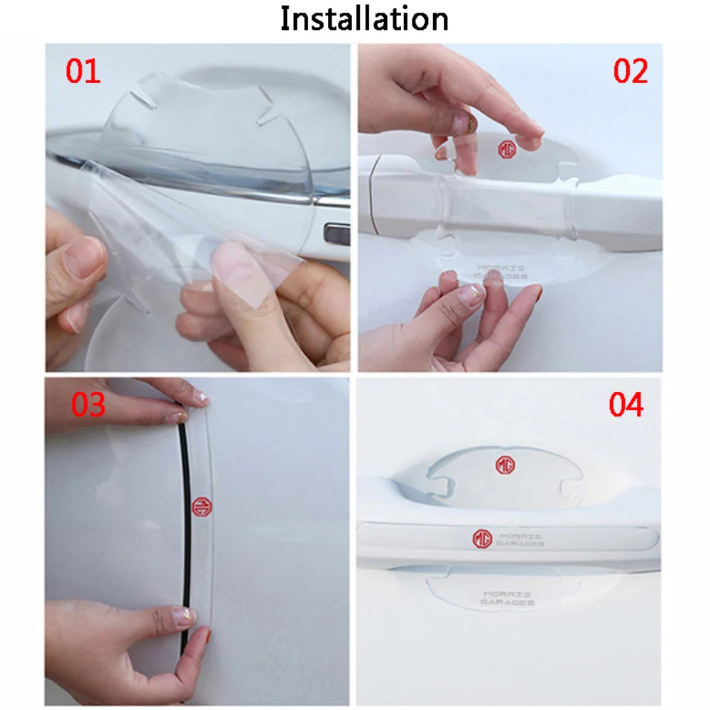 Epoxy Car Door Handle Bowl Stickers For MG Logo MG3 MG5 MG6 MG7 ZR TF ZS ES HS EZS Morris 3 GS Auto Protection Decals Decoration