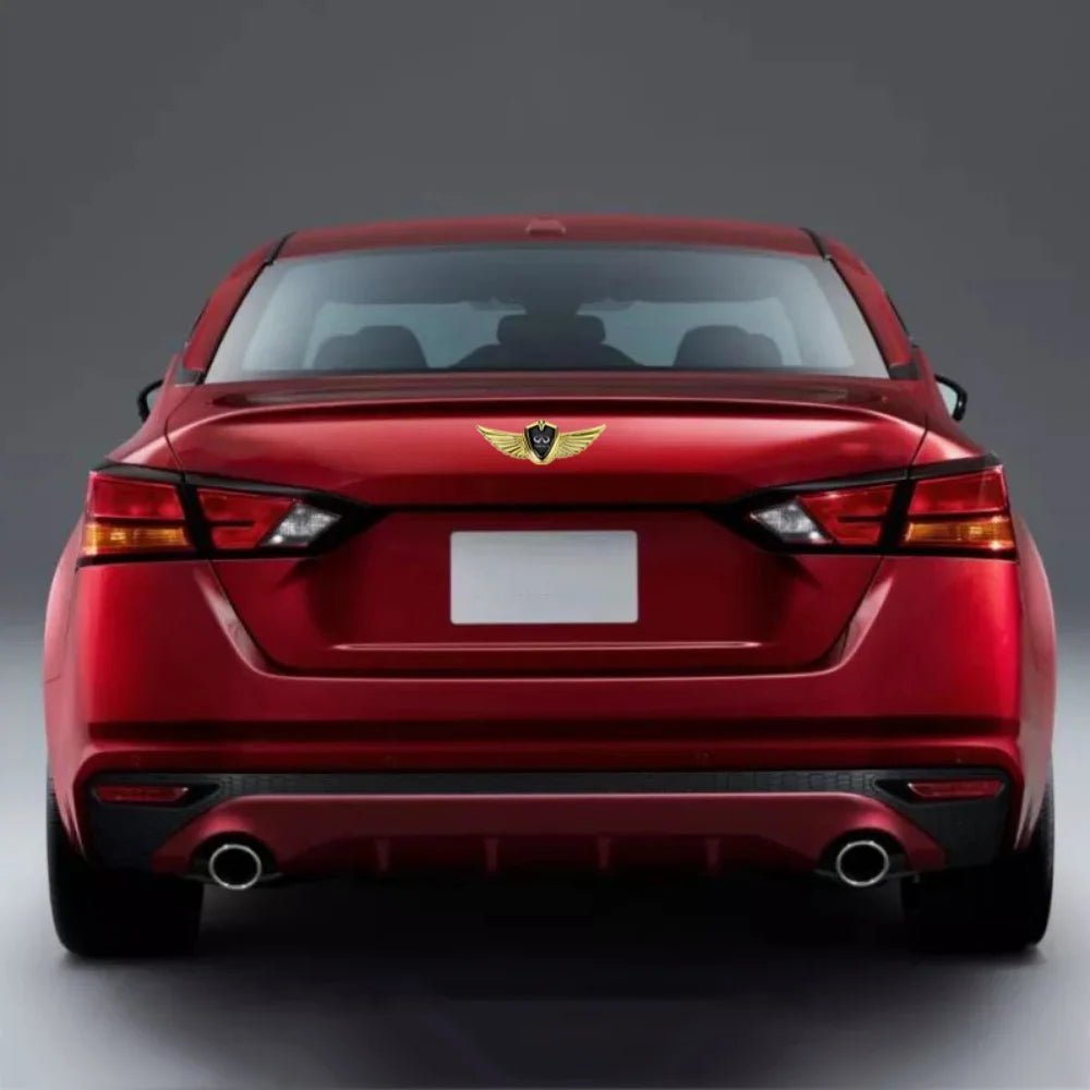 For Infiniti Logo Q50 Q70 QX70 FX35 Q30 G37 G35 Q60 QX50 QX60 QX80 Car Front Wings Shape Sticker Badge Auto Exterior Accessories