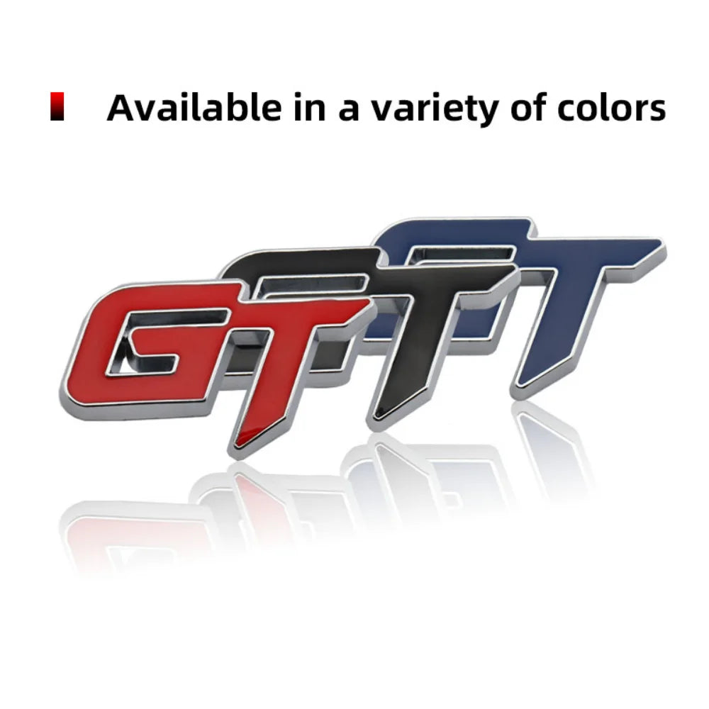3D Metal GT Car Rear Trunk Emblem Sticker Decals Front Hood Grill Grand Tour for Ford Mustang Focus Mk 1 2 3 7 Mondeo BMW X6 X5