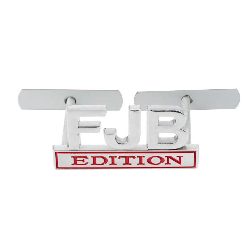 FJB Logo Edition Emblem Badge Front Hood Grille Car Sticker for Jeep Compass Renegade Ford RS200 F350 F250 F150 Silverado RAM