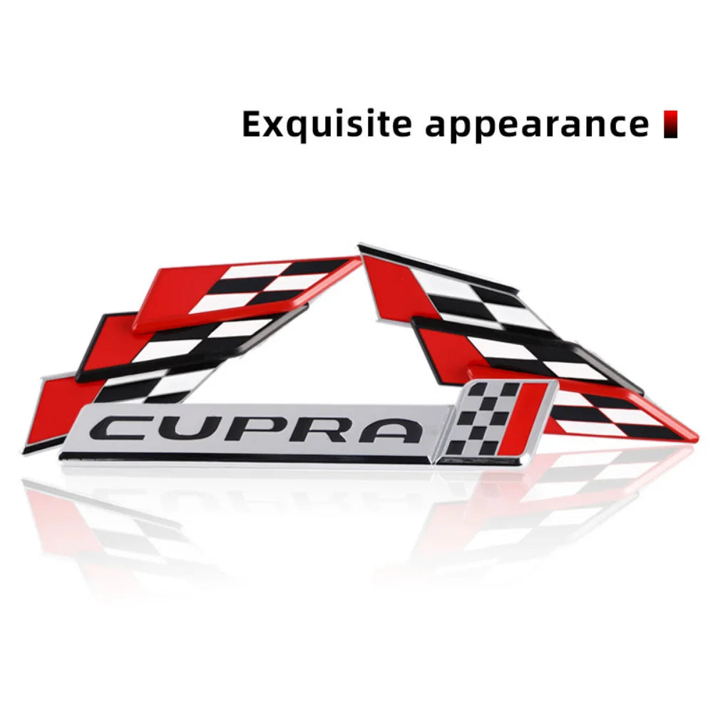 3D Car R Logo Cupra Rear Trunk Emblem Sticker Front Hood Grill Badge Decals for Seat Arona Leon Ateca Ibiza Altea Cupra Formula