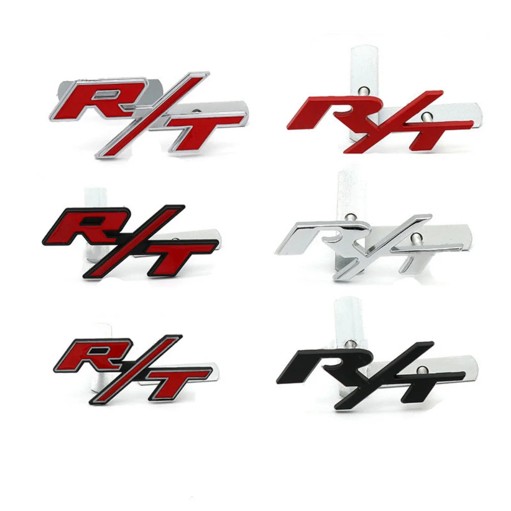 Alloy Car Front Grille Emblem For Dodge R/T Logo RAM Journey Charger Jcuv Challenger Caliber Nitro Auto Body Sticker Styling