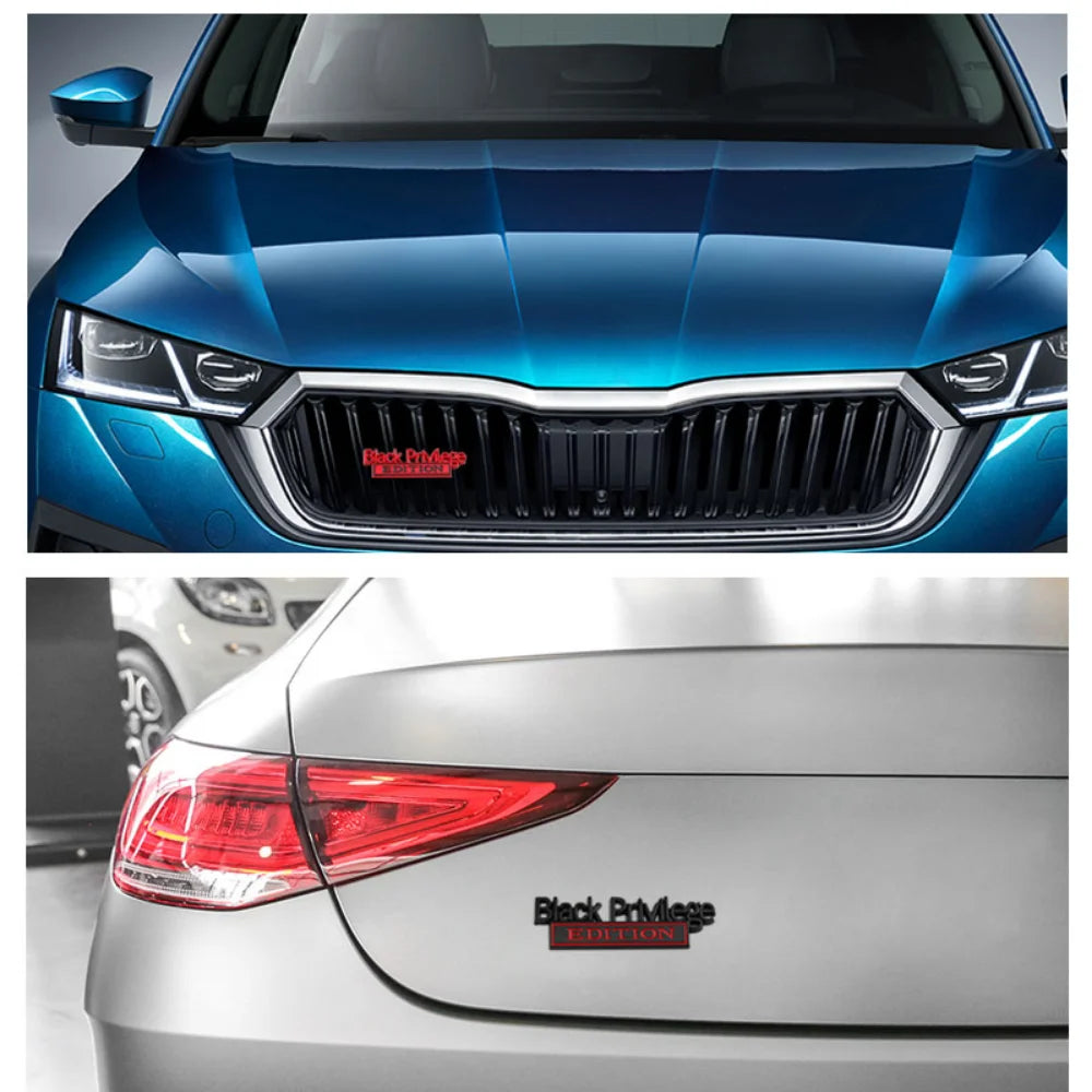 Black Privilege Edition Badge Emblem Sticker for Jeep Ford F350 F250 F150 Chevy Silverado 1500 2500 Chevrolet C10 C15