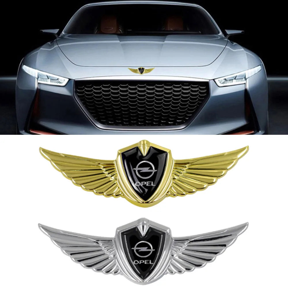 Car Hood Badge Wings Metal Styling Sticker Body Decoration for Opel Insignia omega Astra h g Corsa d Meriva Vectra Mokka Zafira