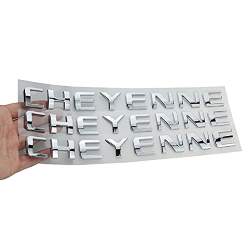 3D ABS Front Rear Tail Badge Car CHEYENNE Logo Emblem for Chevrolet Cruze Lacetti Trax Chevy Silverado Cavalier Aveo Captiva