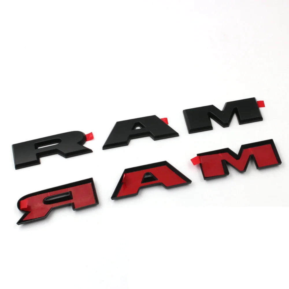 Car Styling Door Side Fender Sticker Ram Letter Logo Emblem Cover for Dodge Ram 1500 2022 2021 2020 2019 Body Decals Accessories