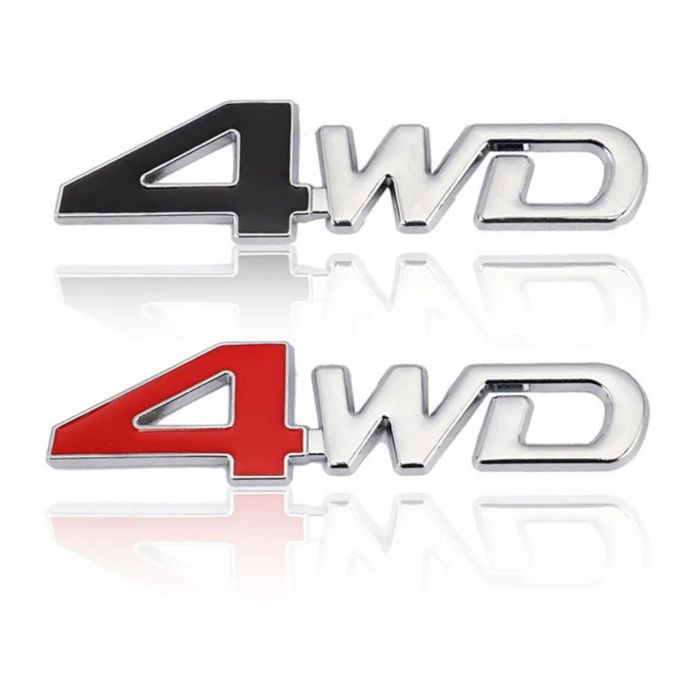 Car Sticker 4X4 4WD Logo Trim Front Hood Grille Emblem Badge Rear Trunk Car Decals for Audi Mitsubishi Mercede BMW Nissan Toyota