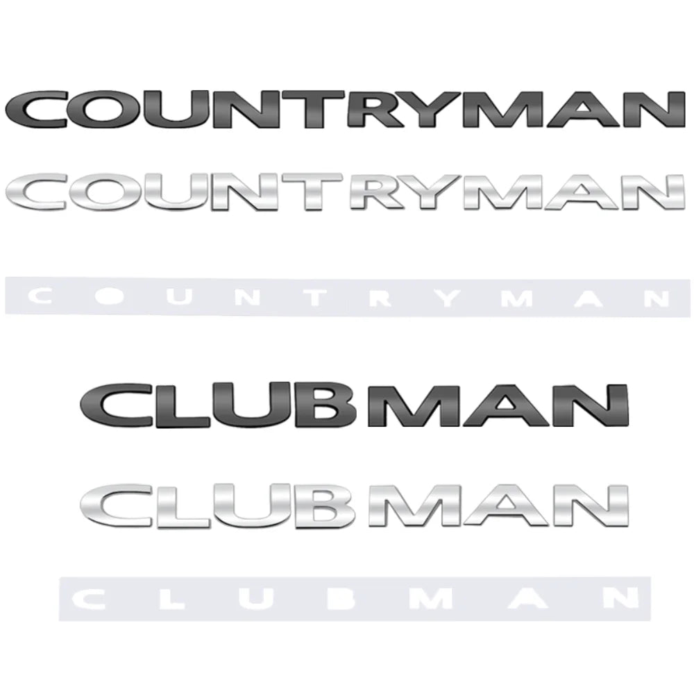 Car Body Emblem Rear Trunk Sticker Metal Letter Badge Logo For MINI Cooper S R60 F60 JCW Countryman Clubman Paceman Accessories