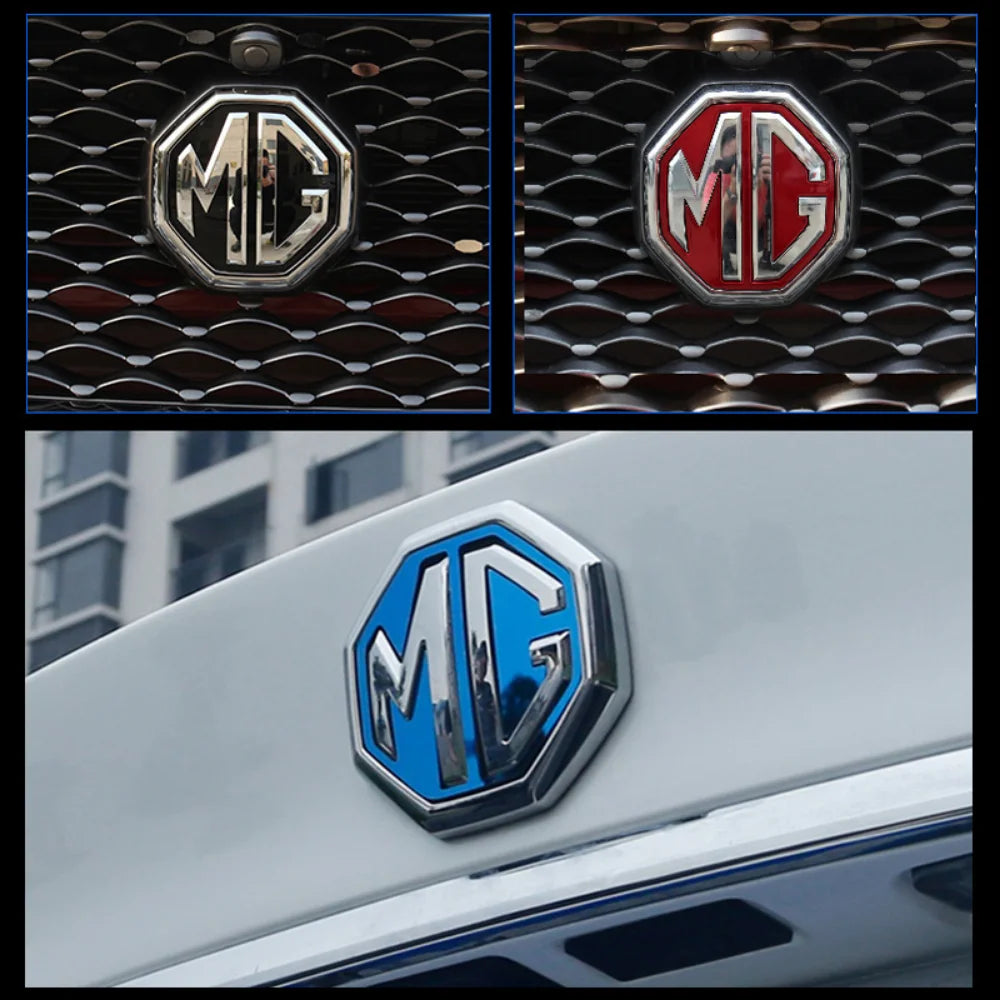 Car Front Grille Emblem Rear Boot Logo Sticker For MG MG6 ZS Morris Garage Stainless Steel Automobile Refitting Accessories