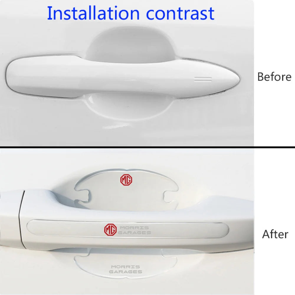 Epoxy Car Door Handle Bowl Stickers For MG Logo MG3 MG5 MG6 MG7 ZR TF ZS ES HS EZS Morris 3 GS Auto Protection Decals Decoration