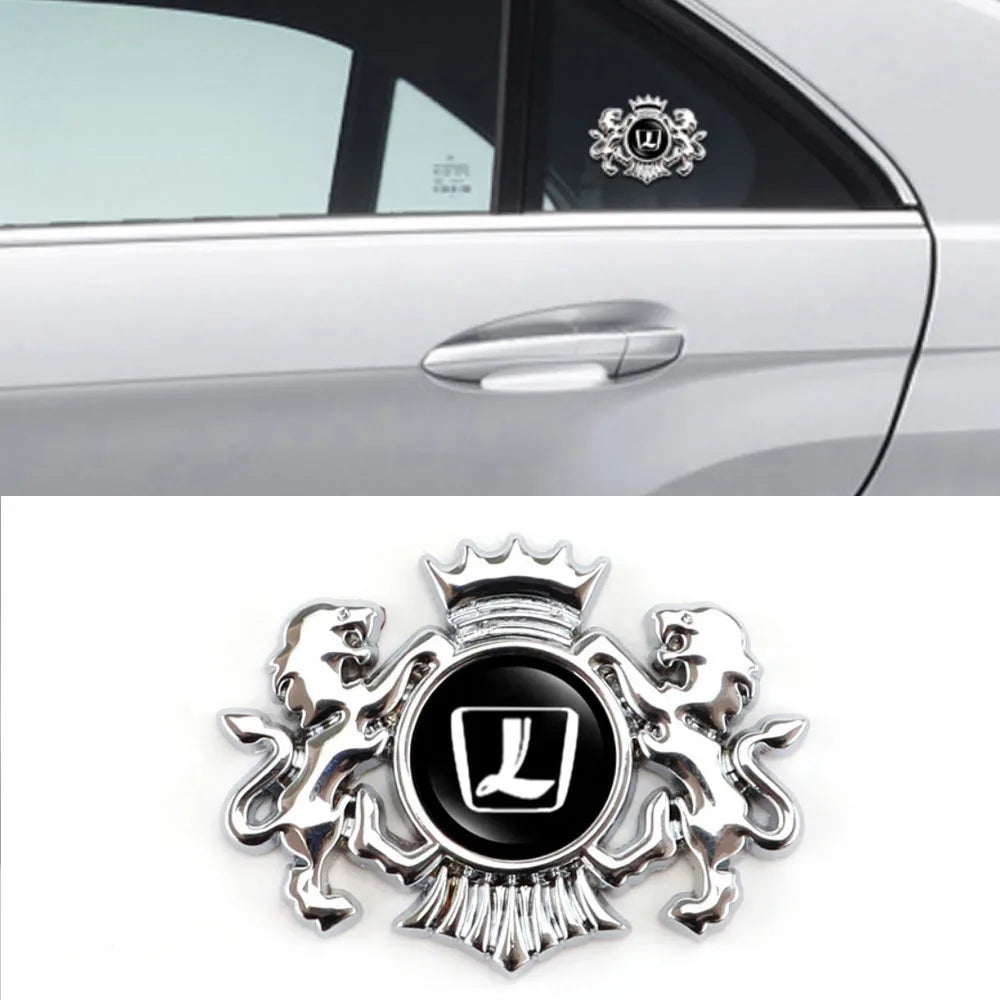 3D Self-adhesive Car Styling Body Trunk Badge Lion Sticker Decal Accessories for Luxgen U6 5 U7 Master CEO Mpv Suv 7 Auto Emblem