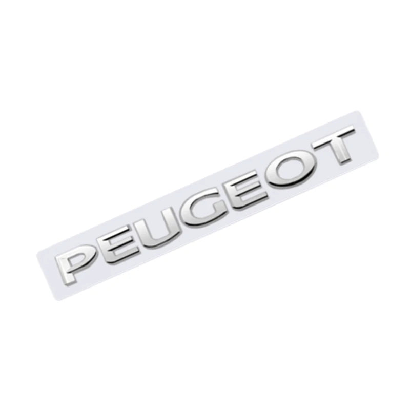 ABS Car Rear Trunk 3D Lettering Emblem Side Badge for Peugeot 307 207 206 308 301 208 107 3008 407 2008 508 406 4008 Decals