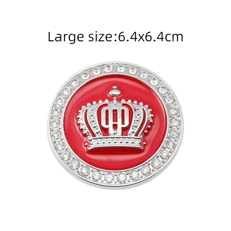 3D Crown Diamond Car Crown Gold Royal Sticker Wings Emblem Badge for BMW Toyota Ford Audi Honda Opel Car Stickers Imperial Crown