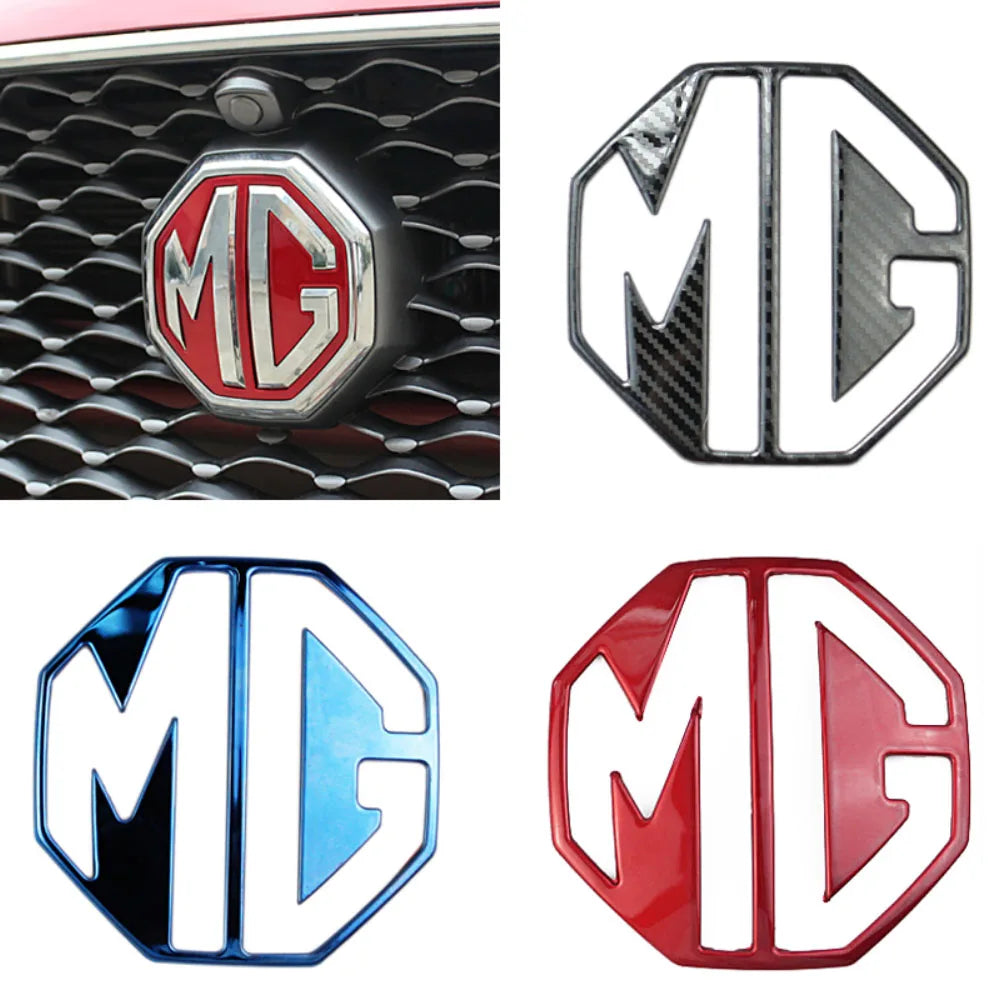 Car Front Grille Emblem Rear Boot Logo Sticker For MG MG6 ZS Morris Garage Stainless Steel Automobile Refitting Accessories