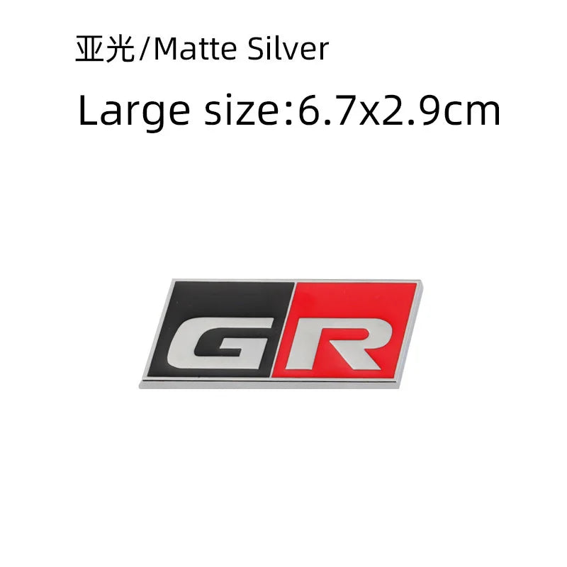 3D Metal Car Sticker GR Sport Logo Badge Emblem Decal for Toyota HV GR Sport YARiS GRMN RZ RC RS Prius Lexus Harrier GR Sticker