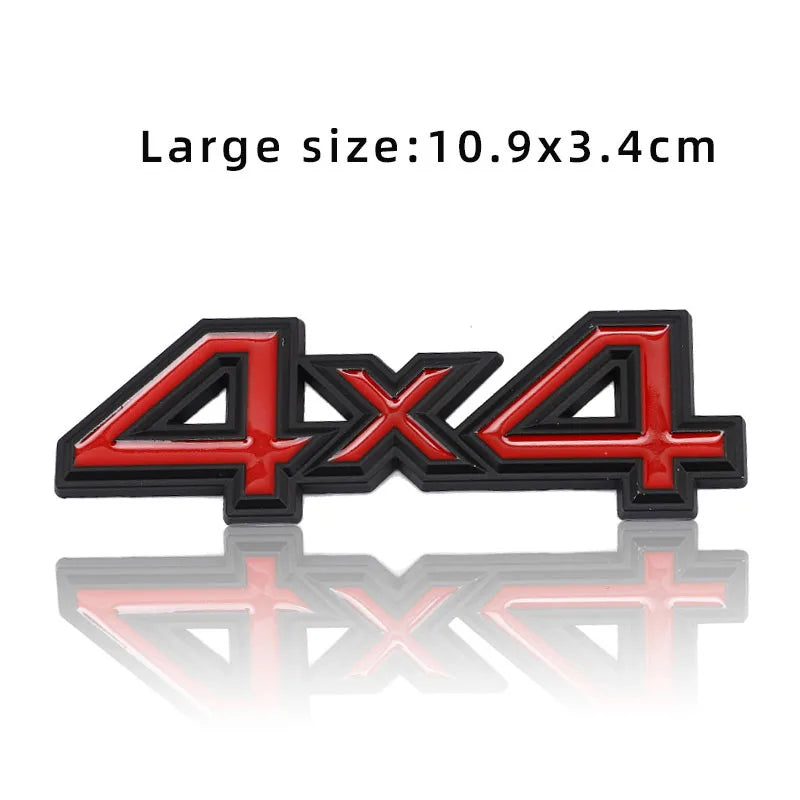 Car Sticker 4X4 4WD Logo Trim Front Hood Grille Emblem Badge Rear Trunk Car Decals for Audi Mitsubishi Mercede BMW Nissan Toyota
