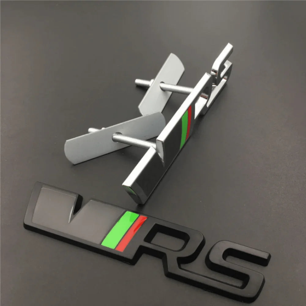 Alloy Car Front Grille Emblem Badge Stickers for VRS 2 A7 Tour RS Octavia Superb Fabia Rapid Kodiaq Yeti Karoq Accessories