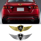 Car Hood Badge Wings Metal Styling Sticker for Citroen Elysee Berlingo xsara C3 XR C4 Picasso Sega Aircross X7 Body Decoration