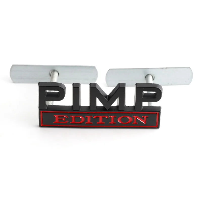 Car Sticker PIMP Edition Emblem Metal for Jeep Compass Patriot Renegade Ford F150 F250 Chevrolet RAM Hummer Grille Sticker