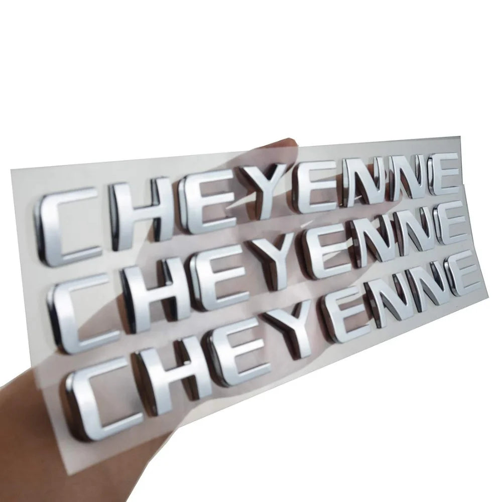 3D ABS Front Rear Tail Badge Car CHEYENNE Logo Emblem for Chevrolet Cruze Lacetti Trax Chevy Silverado Cavalier Aveo Captiva