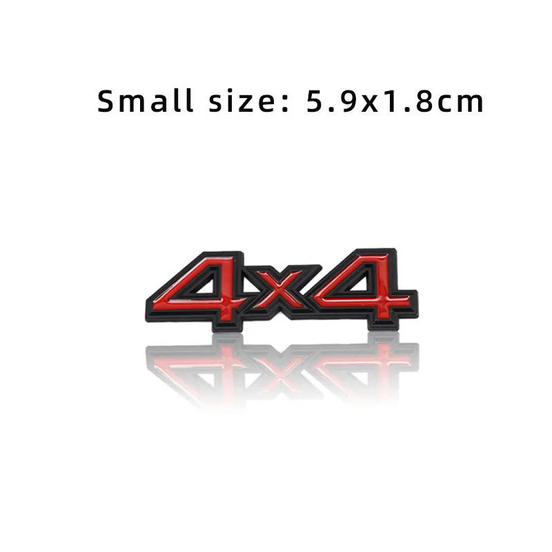 Car Sticker 4X4 4WD Logo Trim Front Hood Grille Emblem Badge Rear Trunk Car Decals for Audi Mitsubishi Mercede BMW Nissan Toyota