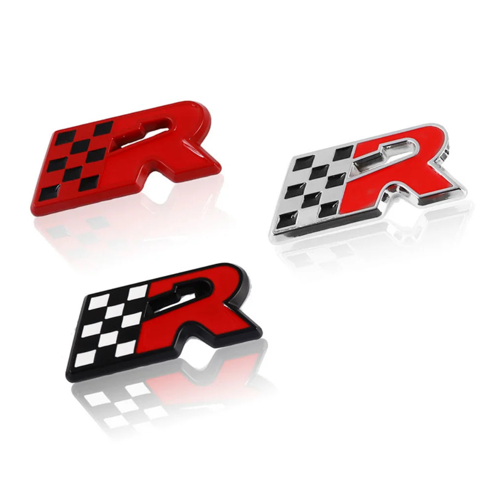 3D Car R Logo Cupra Rear Trunk Emblem Sticker Front Hood Grill Badge Decals for Seat Arona Leon Ateca Ibiza Altea Cupra Formula