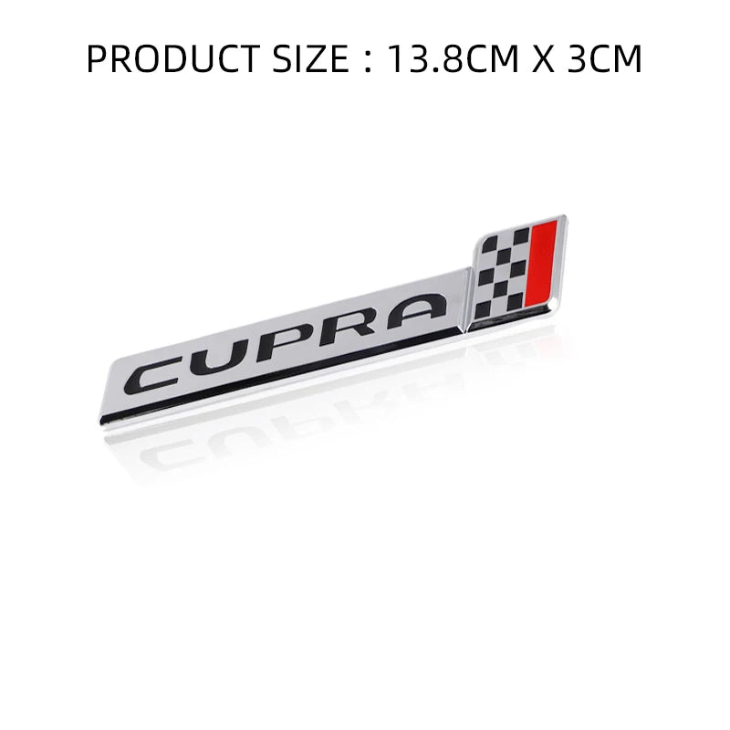 3D Car R Logo Cupra Rear Trunk Emblem Sticker Front Hood Grill Badge Decals for Seat Arona Leon Ateca Ibiza Altea Cupra Formula