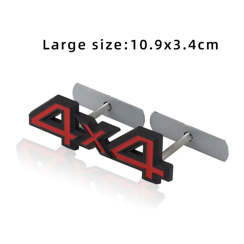 Car Sticker 4X4 4WD Logo Trim Front Hood Grille Emblem Badge Rear Trunk Car Decals for Audi Mitsubishi Mercede BMW Nissan Toyota