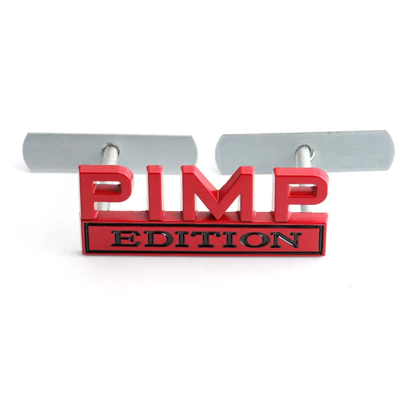 Car Sticker PIMP Edition Emblem Metal for Jeep Compass Patriot Renegade Ford F150 F250 Chevrolet RAM Hummer Grille Sticker