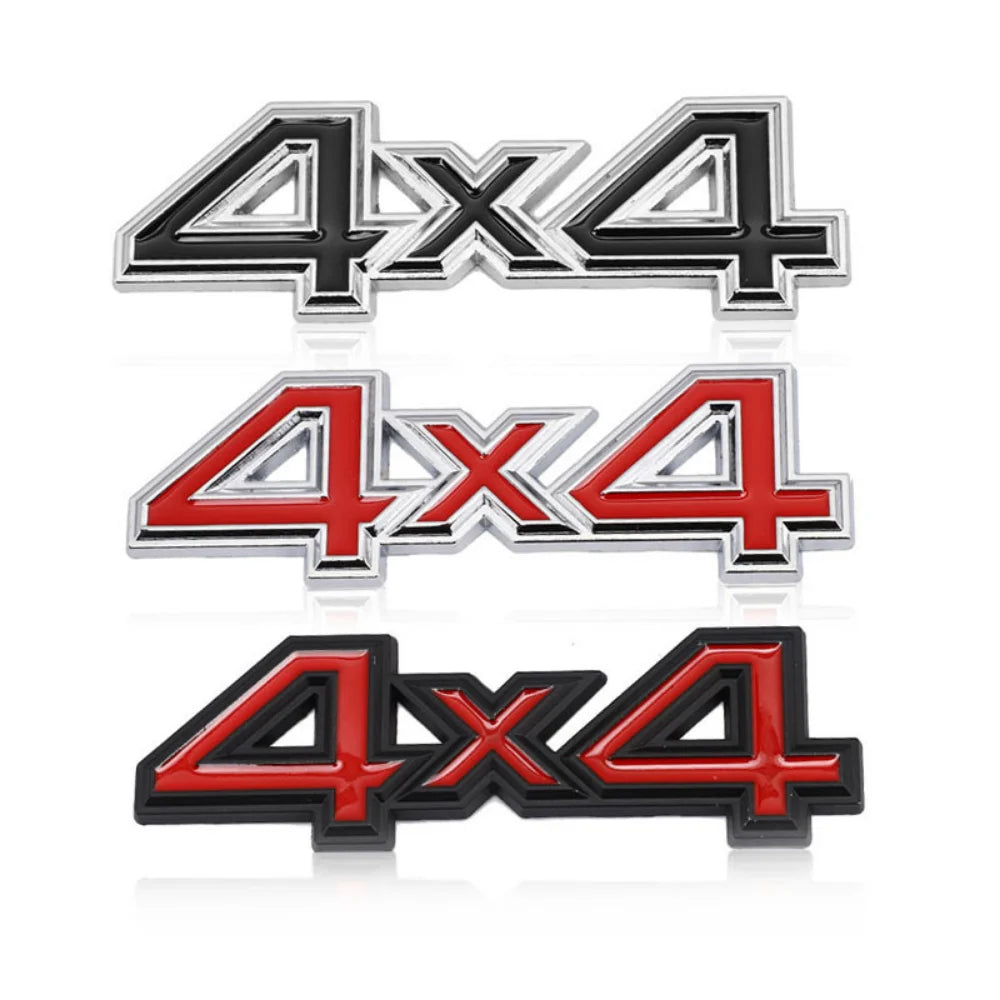 Car Sticker 4X4 4WD Logo Trim Front Hood Grille Emblem Badge Rear Trunk Car Decals for Audi Mitsubishi Mercede BMW Nissan Toyota