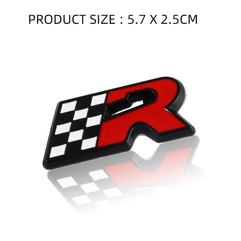 3D Car R Logo Cupra Rear Trunk Emblem Sticker Front Hood Grill Badge Decals for Seat Arona Leon Ateca Ibiza Altea Cupra Formula
