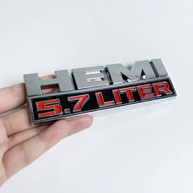 3D Car Side Badge Trunk Sticker for Dodge HEMI 5.7 LITER Emblem RAM Journey Caravan Nitro Challenger Jcuv Caliber Durango Viper