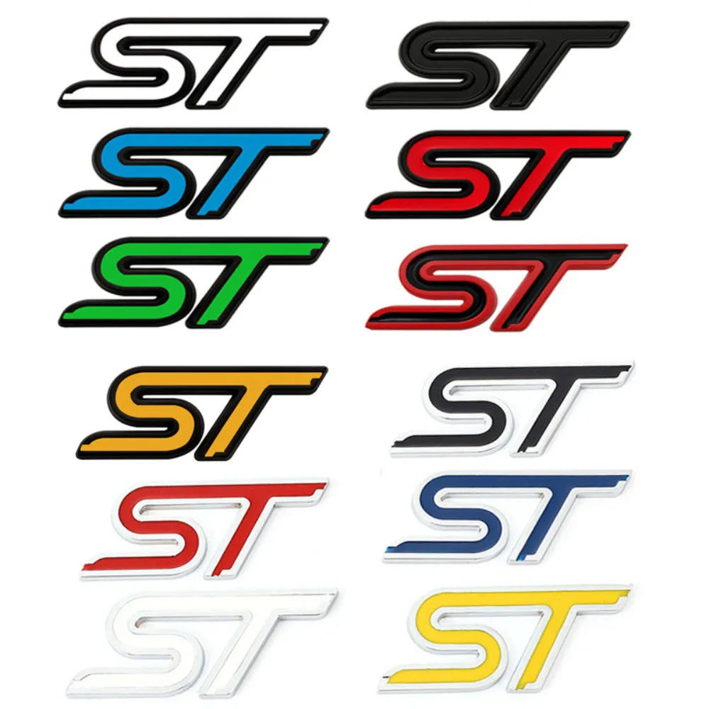 Metal Car Stickers Front Emblem Grille Badge for Ford ST Logo Focus Mustang Transit Mondeo Fusion Ranger Galaxy MK2 MK3 F150 MK5