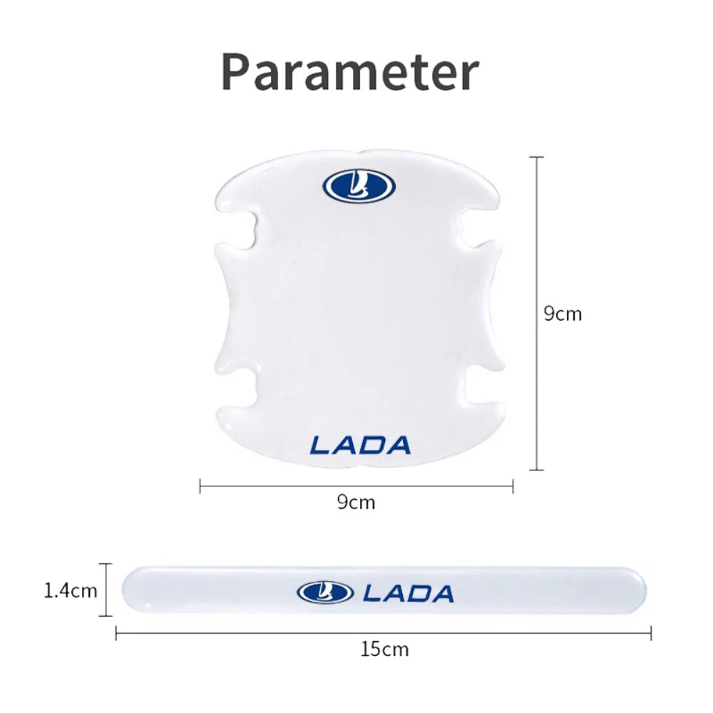 Car Door Handle Sticker Protective Film Decal for Lada Kalina 1117 1118 Granta Priora 2 NIVA Safari Auto Emblem