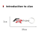 Car Metal FR Logo Keychain Keyring Key Ring Holder for Seat Ateca Leon Arona Ibiza Altea Cupra Formula Car Styling Pendant