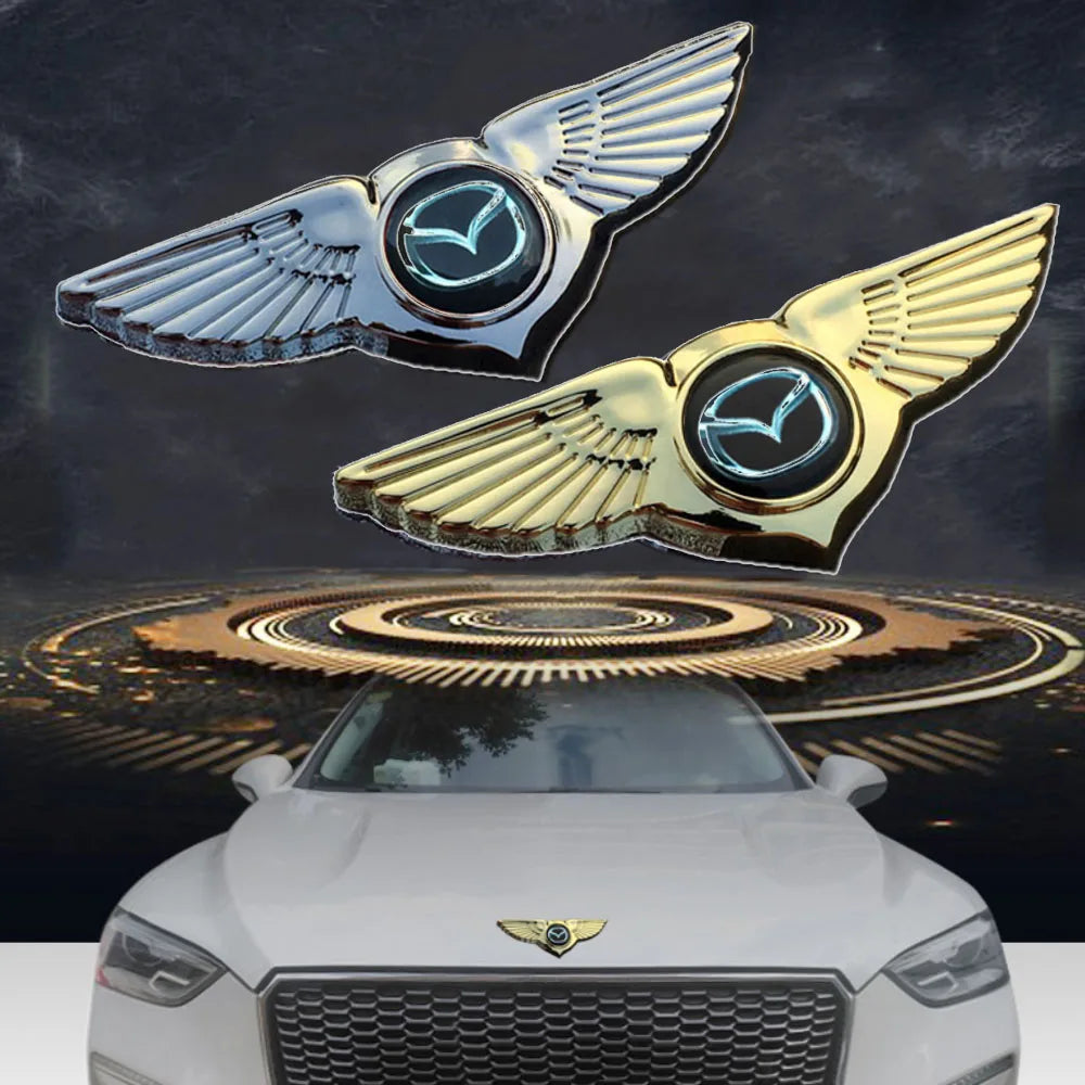 3D Metal Car Front Hood Wings Emblem Side Badge Sticker Decal for Mazda 3 5 6 Axela RX8 RX7 MX3 6 Atenza MX5 CX9 CX5 CX7 323 626